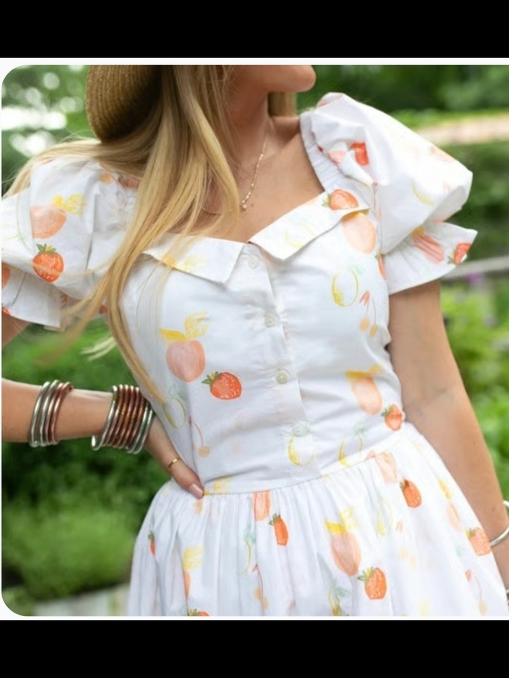 White Ivy City Co Plus Size Summer Dress 3X Fruit Medley Cottagecore